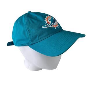 New Era Miami Dolphins Hat Cap Aqua 9Twenty Adjustable Strapback‎ NFL Football